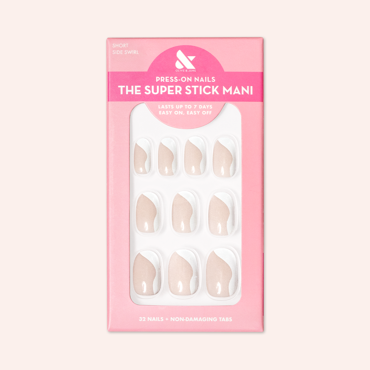 Side Swirl | Short | Round - Tab Press-On、mySite、solidvoid