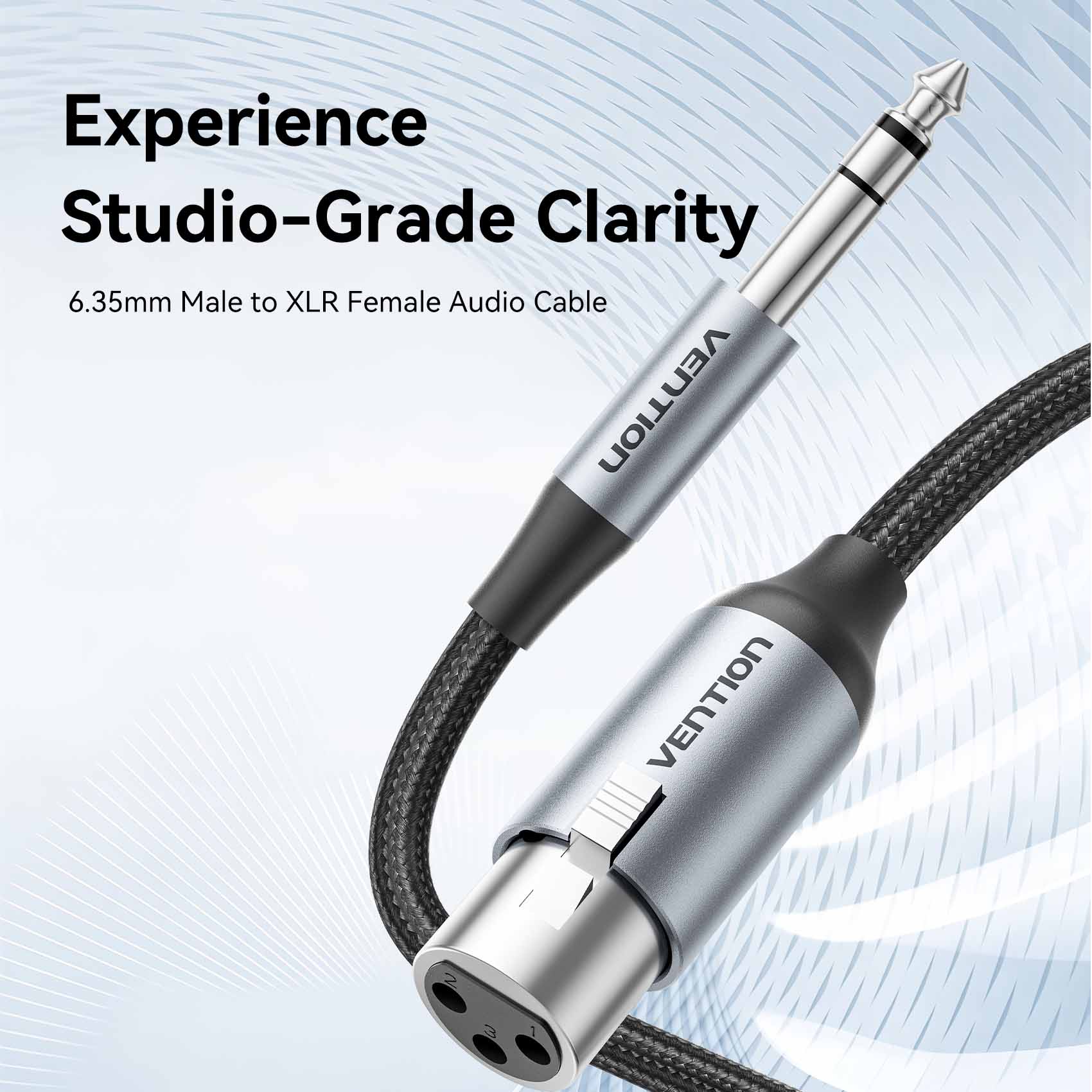 Vention 6.35mm Male to XLR Female Audio Cable、mySite、fannypackpong