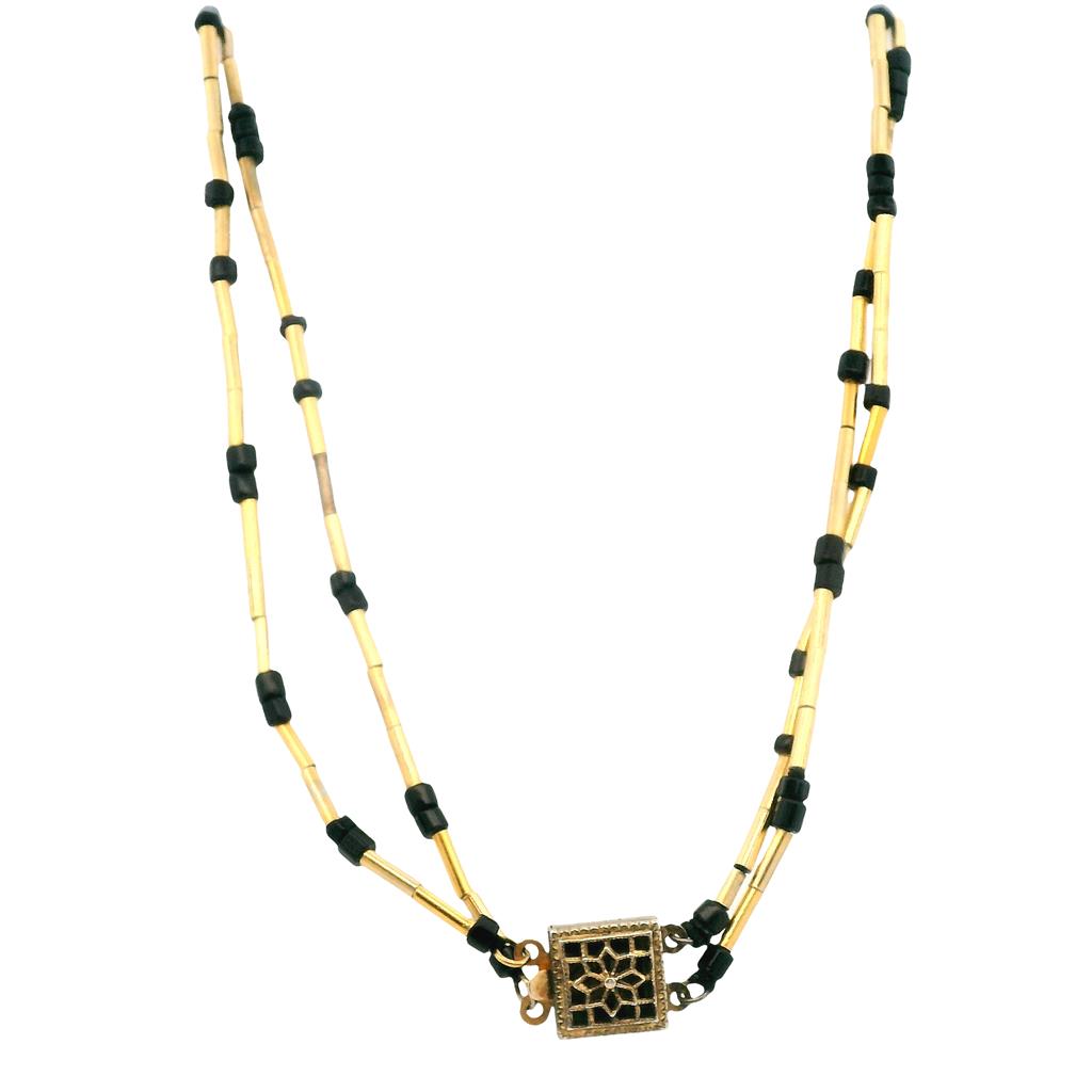 Estate Yellow Gold Filled Black Onyx Statement Necklace、mySite、botmansion