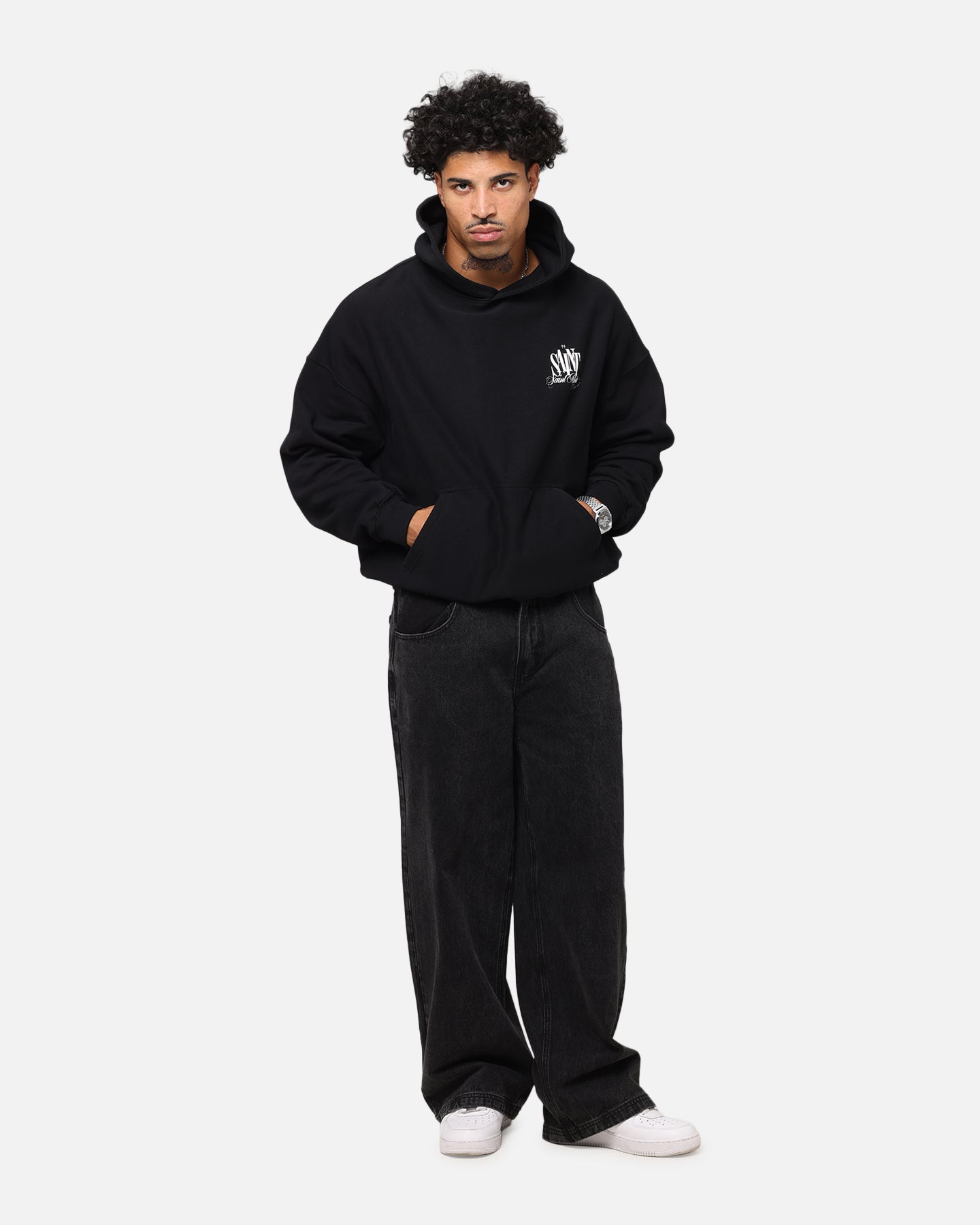 Saint Morta Doves Boxy Hoodie Black、mySite、zt4zffjzw