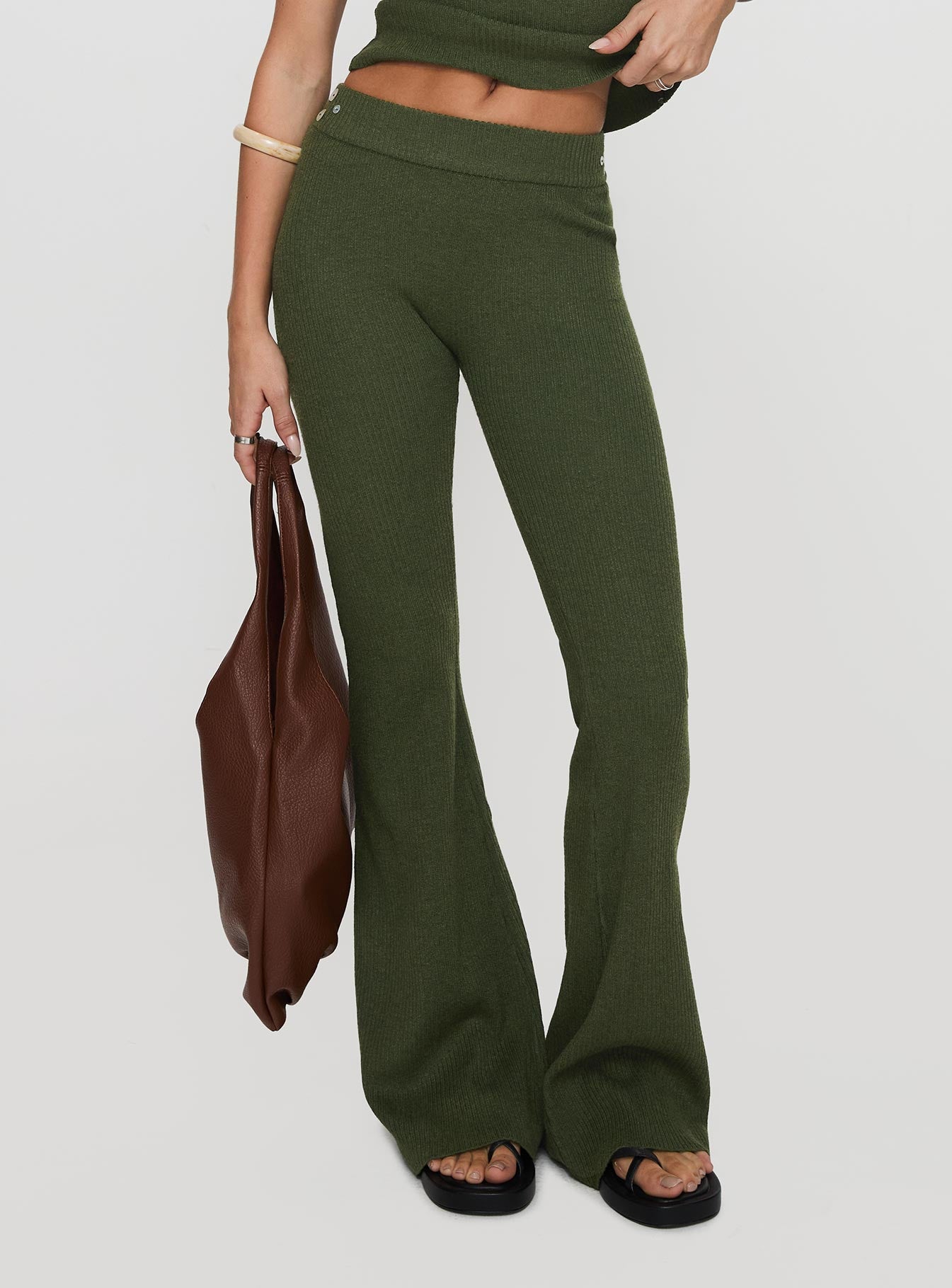 Daylight Savings Shell Detail Knit Set Olive、mySite、solidvoid