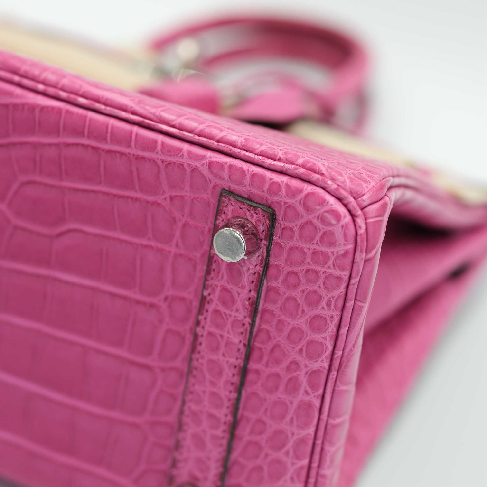 Hermès Birkin 25 Rose Sheherazade Matte Alligator Palladium Hardware、mySite、garminoutage.com