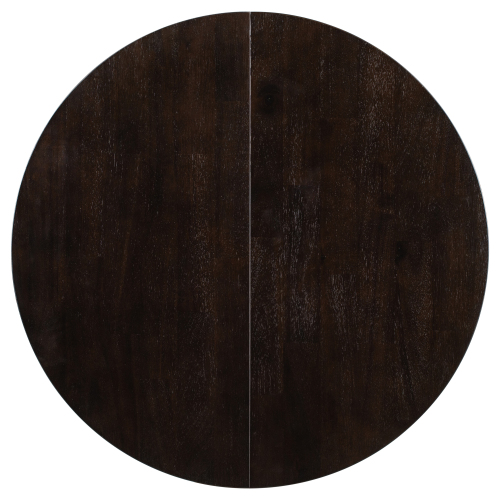 TREXM Farmhouse Round Extendable Dining Table with 16" Leaf Wood Kitchen Table (Natural Wood Wash)、、casual