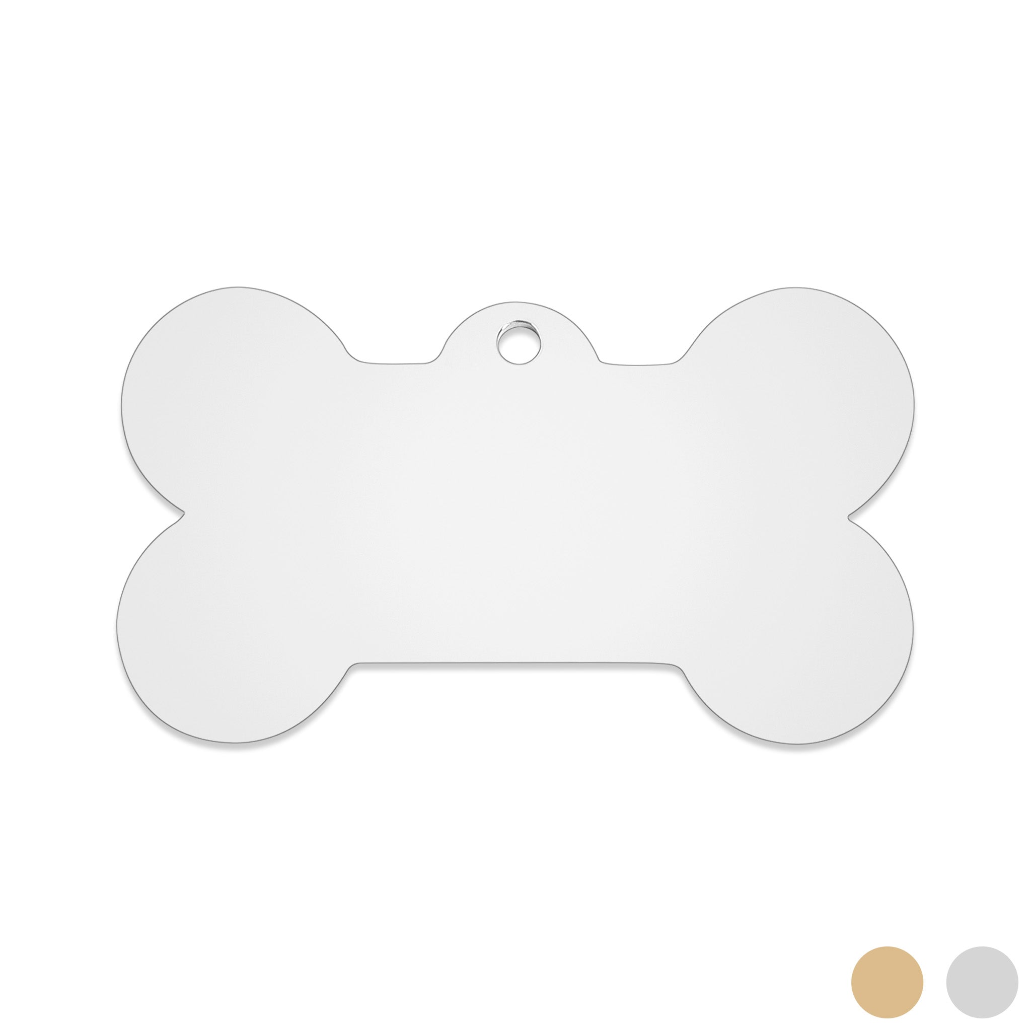 18K Gold PVD Stainless Steel Dog Bone Pet Tag / PDL0130、mySite、dreamappss