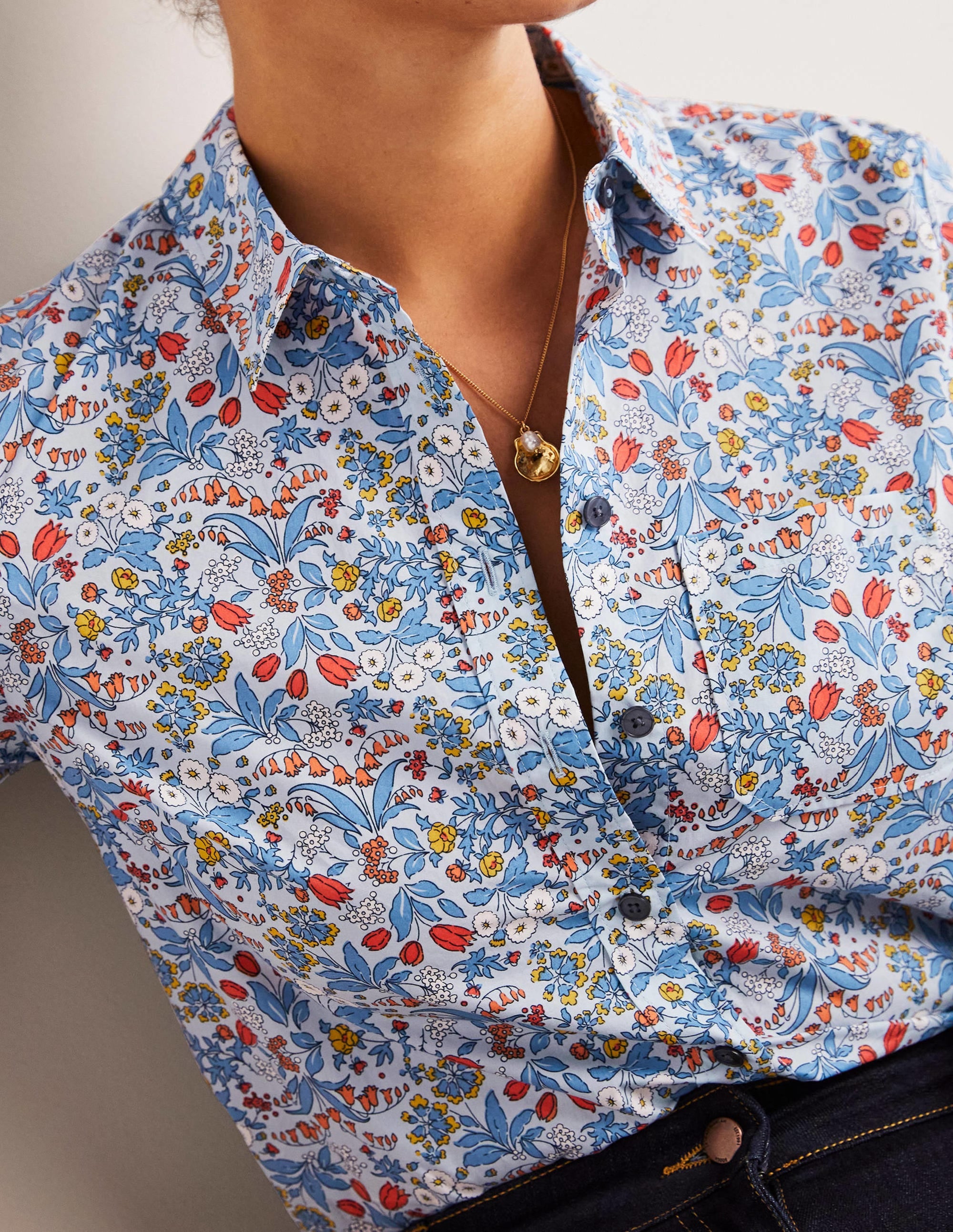  Classic Cotton Shirt-Surf, Wildflower、mySite、ashleygrahame