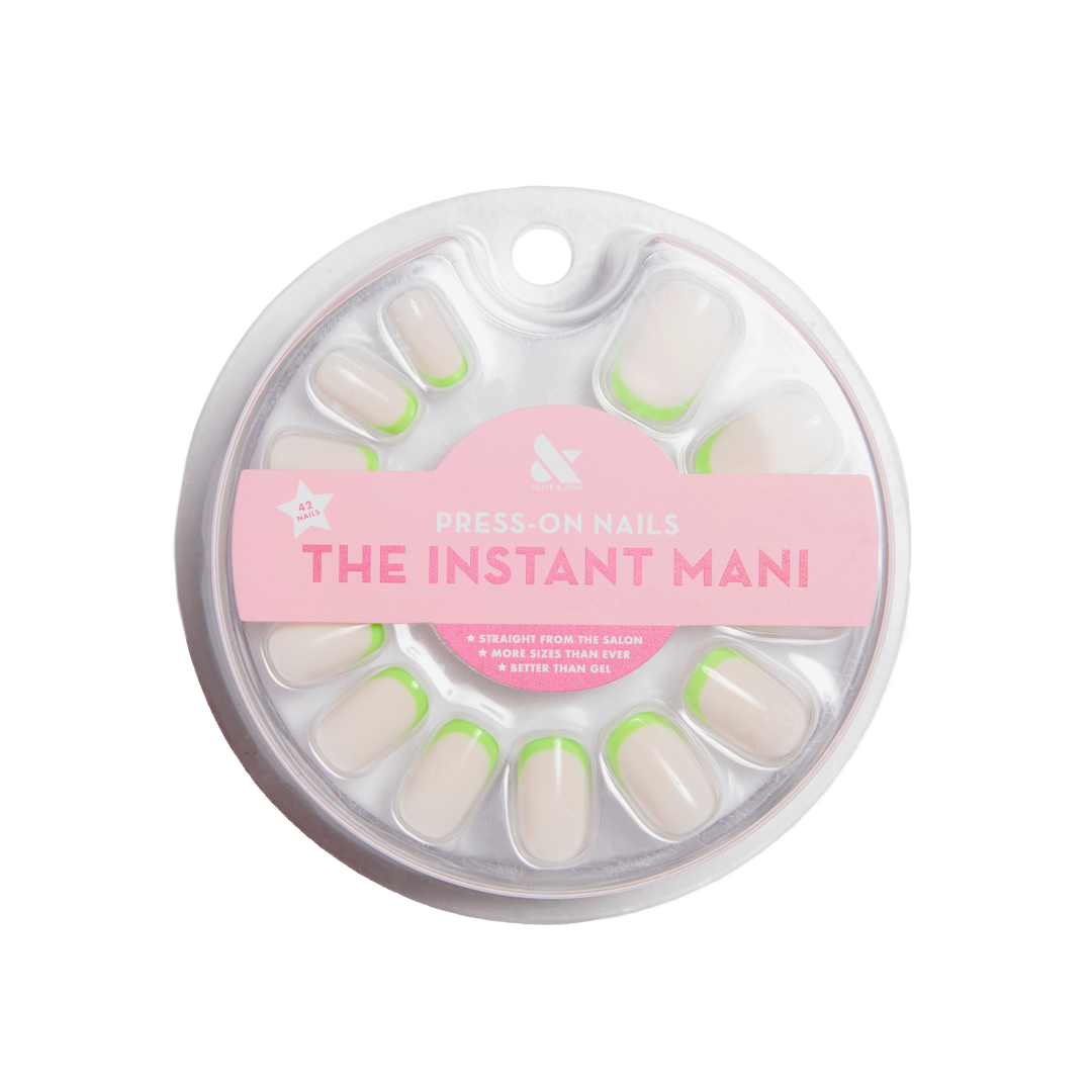 Neon Lime French | Squoval | Short、mySite、solidvoid