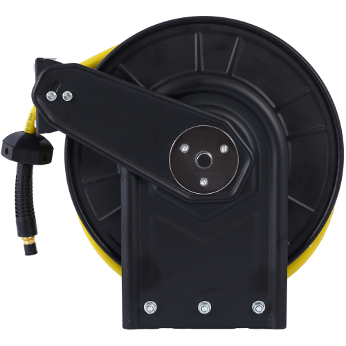 Air Reel Retractable 3/8" Inch x 50' Feet Premium Commercial Flex Hybrid Polymer Hose Max 300 PSI Heavy Duty Steel Frame、、eastwooduniform