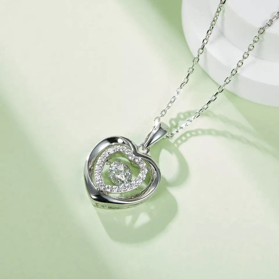 Heart or Star Twinkle Setting Moissanite Luxury Necklaces 925 Sterling Silver、mySite、g9winljtr