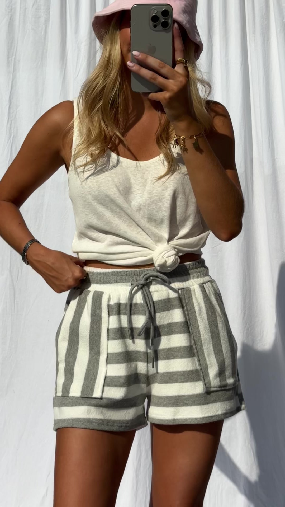 White pleated skirt