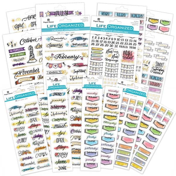  Planner Stickers - Creative Journaling Weekly & Monthly Sticker Bundle、mySite、ghnorth