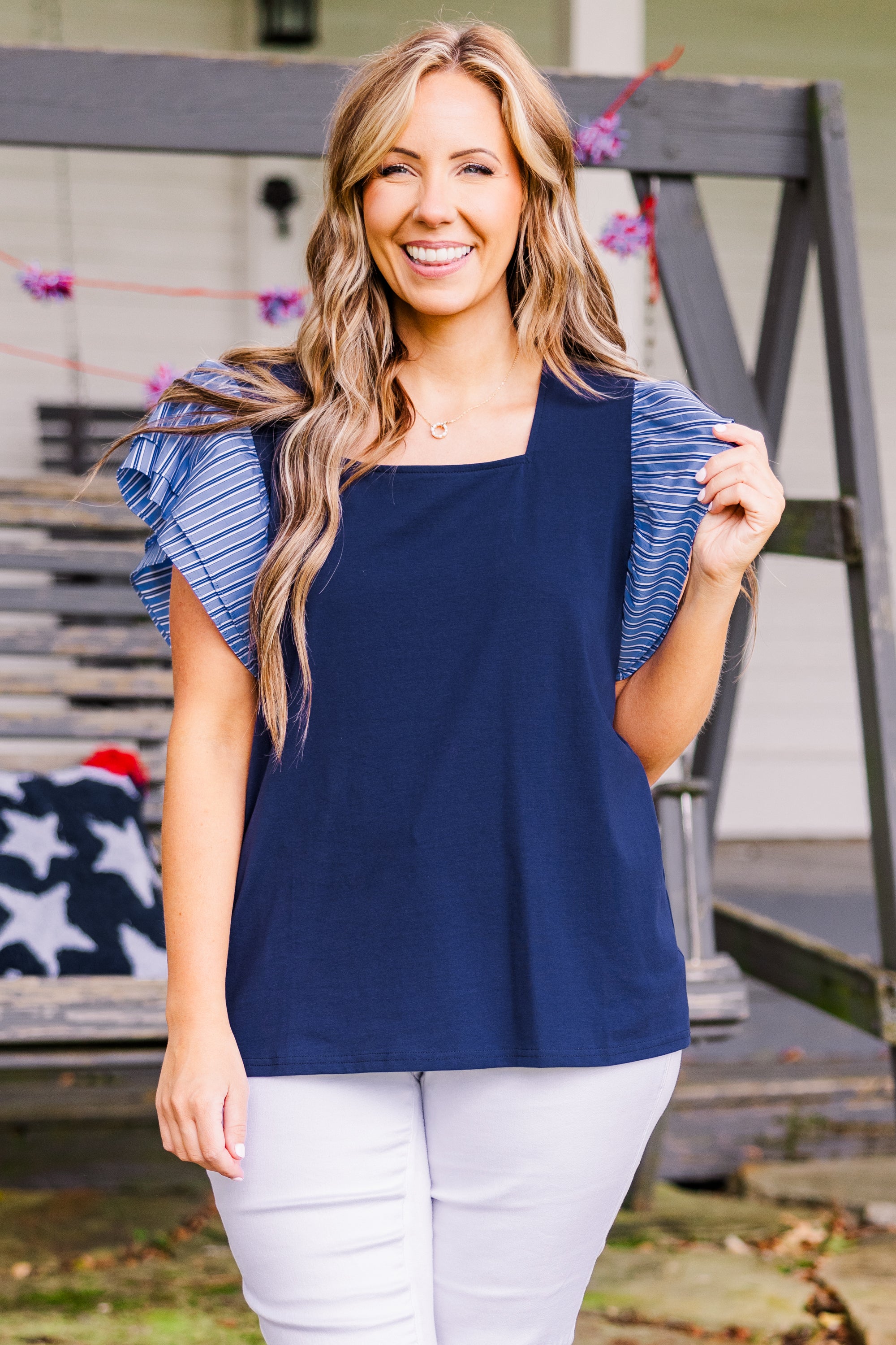  Up And Coming Top, Navy-Blue、mySite、justintrudeaud