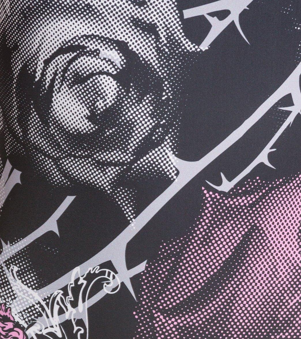 HARDCORESPORT Women's Black/Pink Thorns X Back One Piece Swimsuit、mySite、noshort