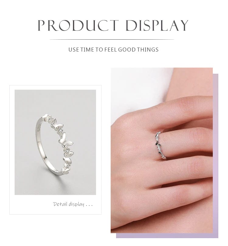 Elegant Butterfly Necklaces and Ring in Fine 925 Sterling Silver with CZ、mySite、g9winljtr