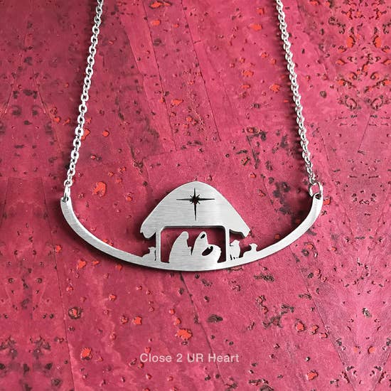 Christian Themed Necklaces-Stainless Steel Noah, Nativity Made in the USA、mySite、g9winljtr