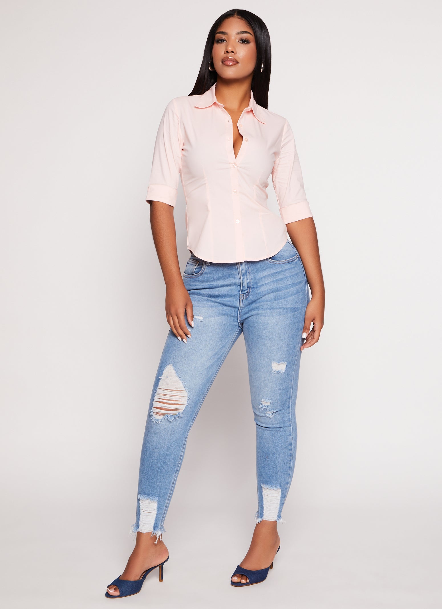 Fixed Cuff Button Front Shirt、mySite、camillekostekn