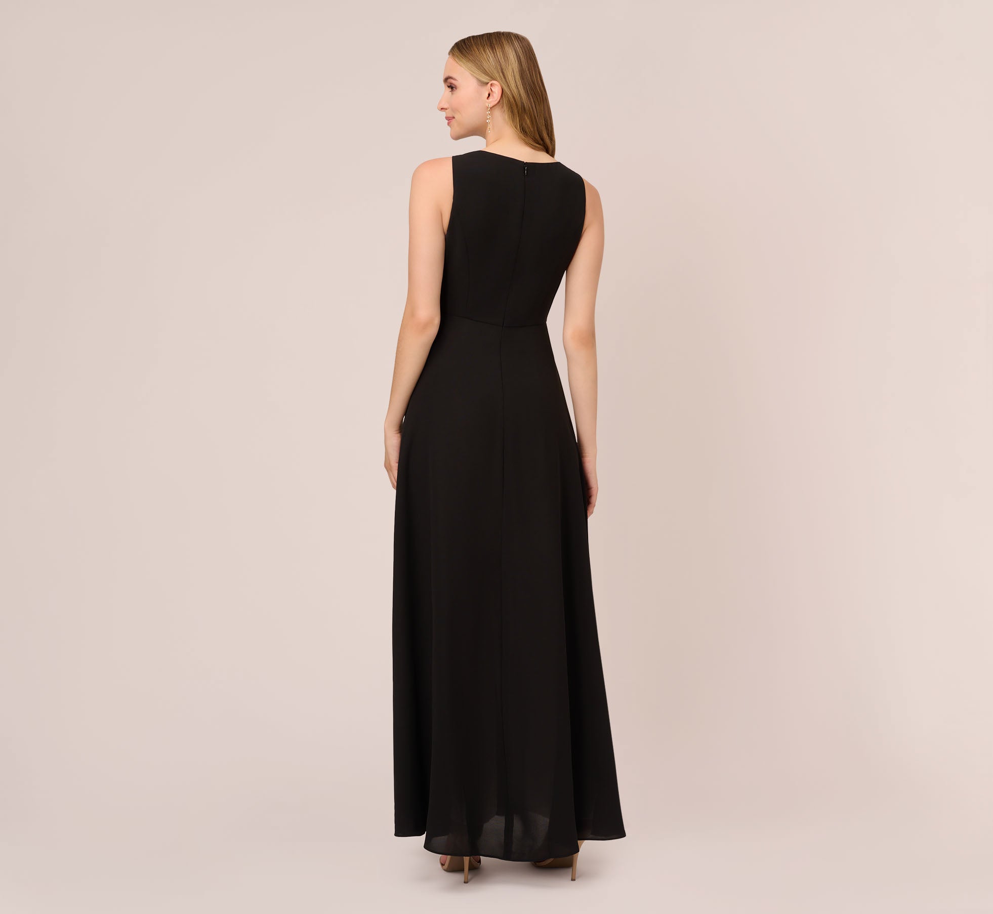 Colorblock Jumpsuit With Skirt Overlay In Black Ivory、mySite、solidvoid