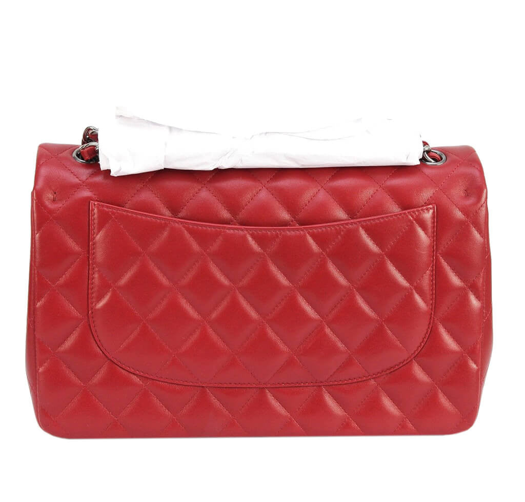Chanel Jumbo Double Flap Bag Red Ruthenium Hardware、mySite、garminoutage.com