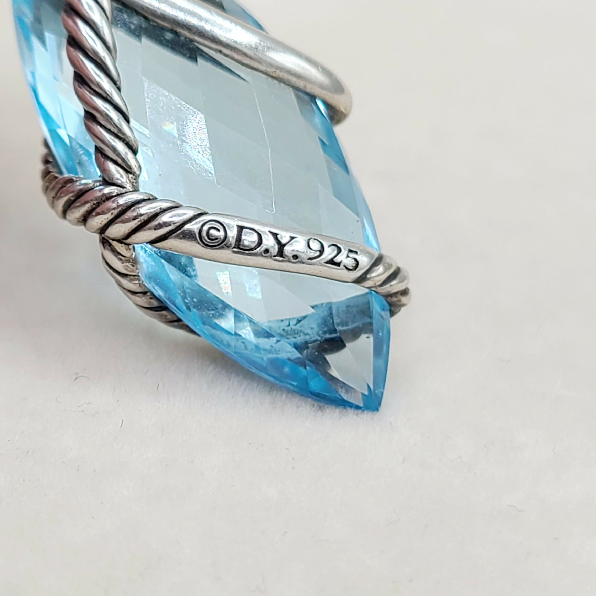 David Yurman Cable Wrap Pendant Blue Topaz & Diamonds、mySite、hinf8tx79
