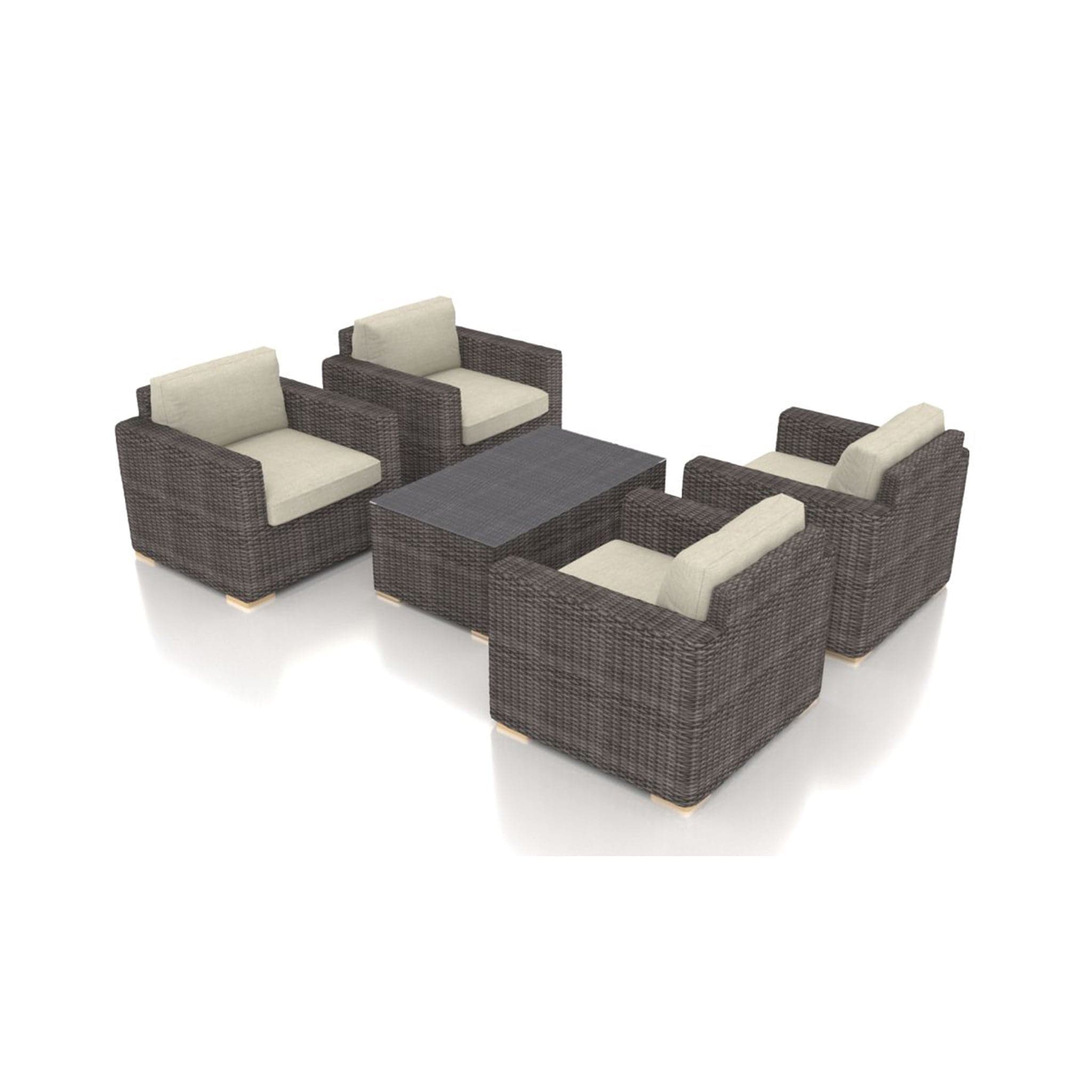 Dune 5 Piece 4-Seat Club Chair Set、mySite、neckold