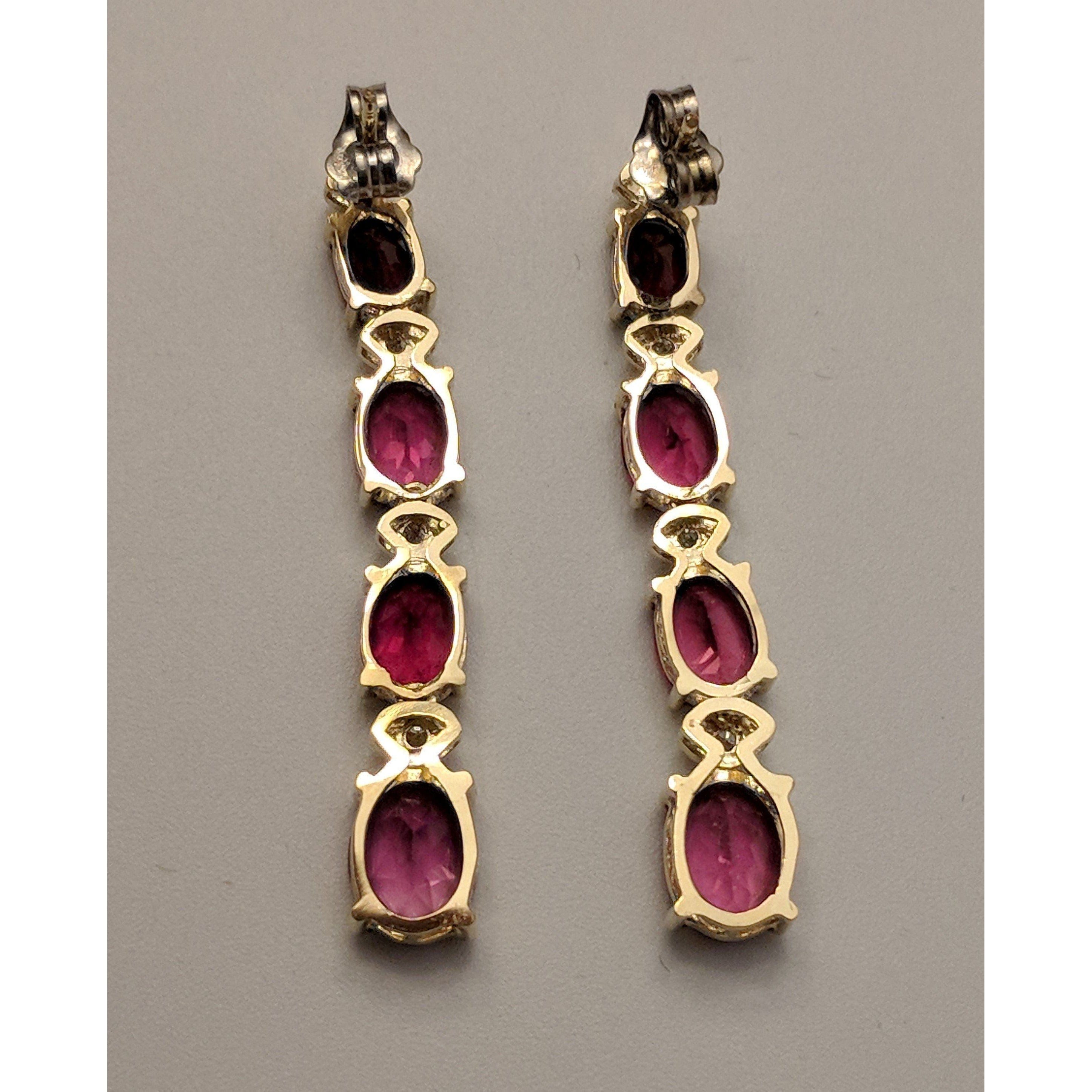 Pink Tourmaline and Diamond SET, 27.4ctw Necklace & 7.45ctw Earrings in 14K Gold, STUNNING!、mySite、g9winljtr
