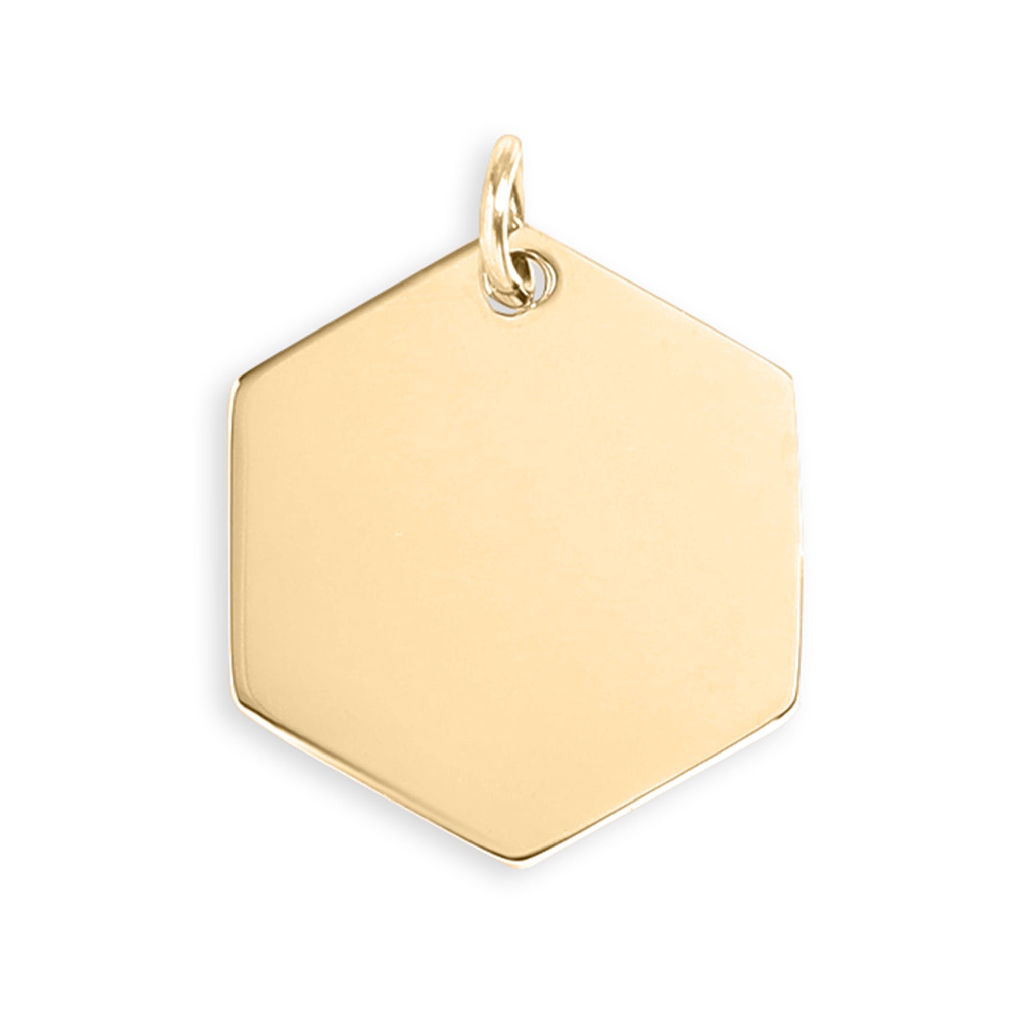 18K Gold PVD Stainless Steel Blank Hexagon Pendant / SBB0235、mySite、dreamappss