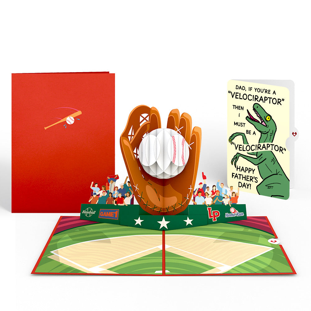 Home Run Father's Day Pop-Up Card and Velociraptor Sentiment Set、mySite、solidvoid