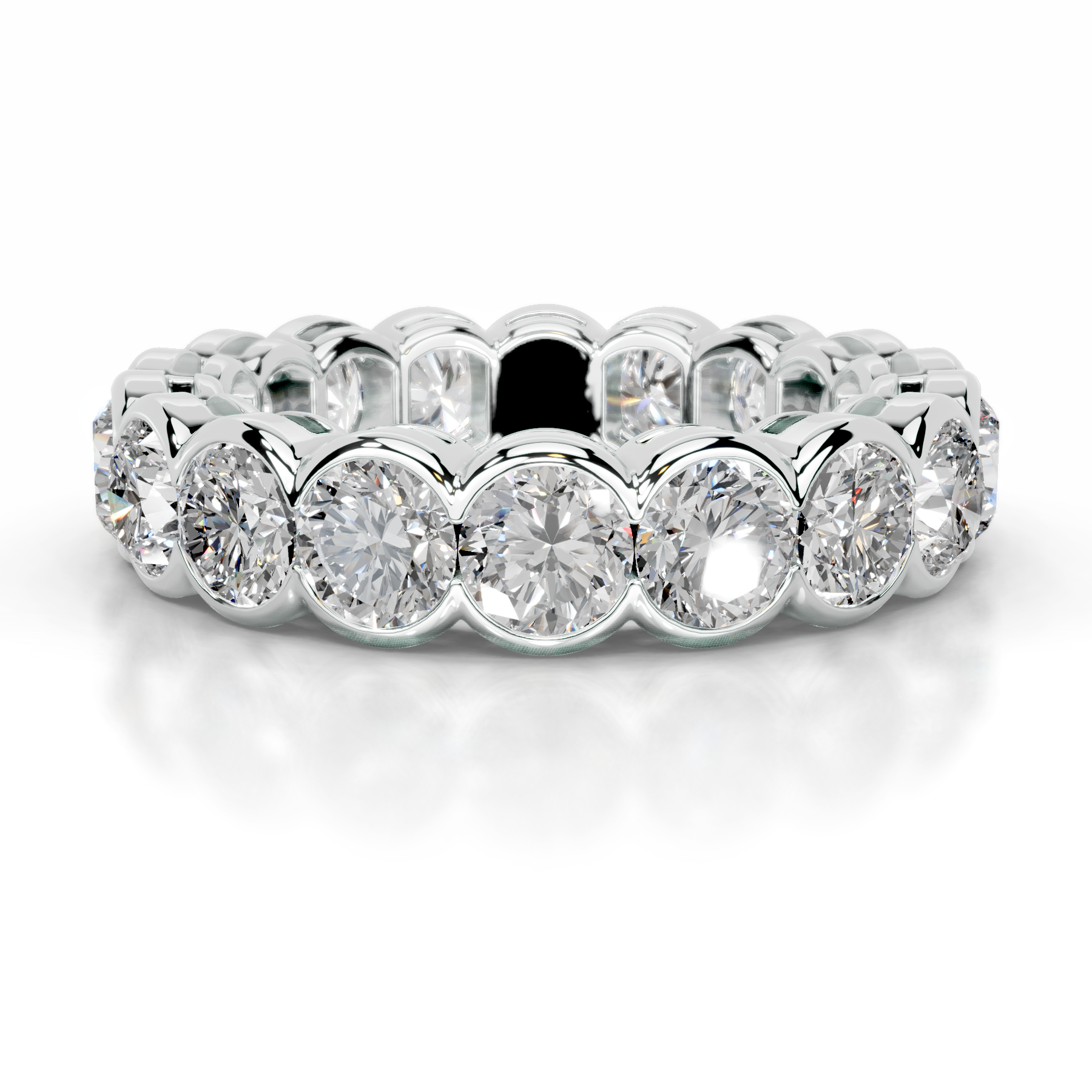 Velinda Diamond Wedding Ring (4 Carat) -Platinum、mySite、hinf8tx79
