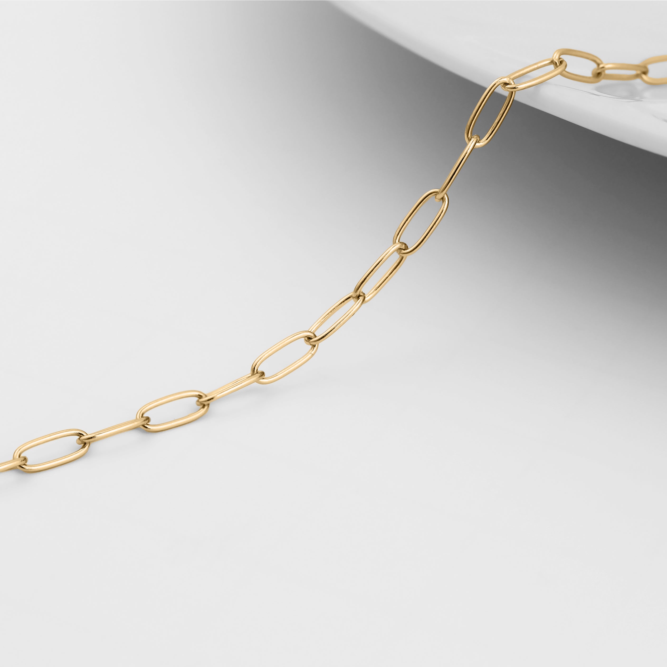 2.0 mm Fine Paperclip Chain 14K Solid Gold Permanent Jewelry Link - By the Inch / PMJ0014、mySite、dreamappss