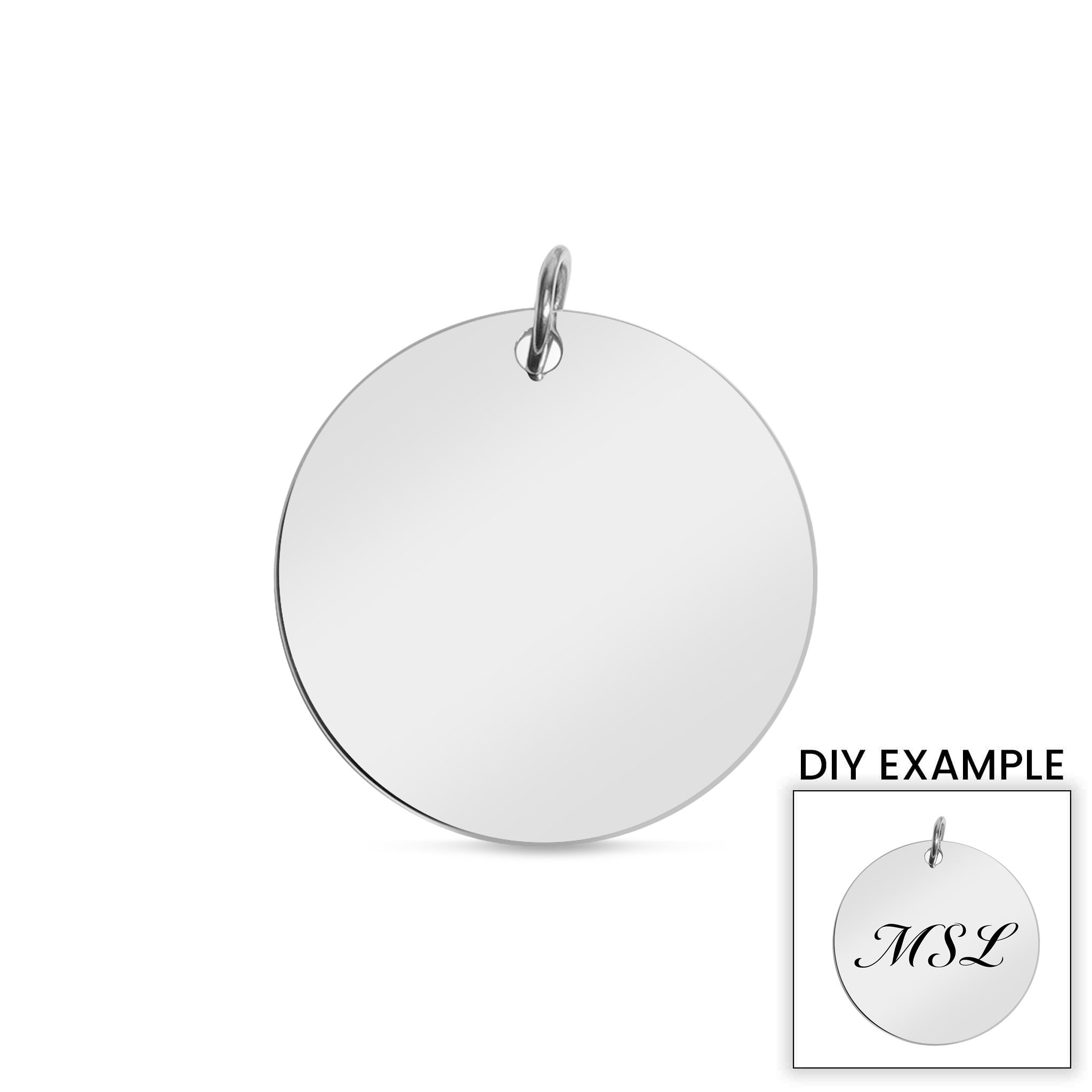 Stainless Steel Blank Circle Pendant / SBB0013、mySite、dreamappss
