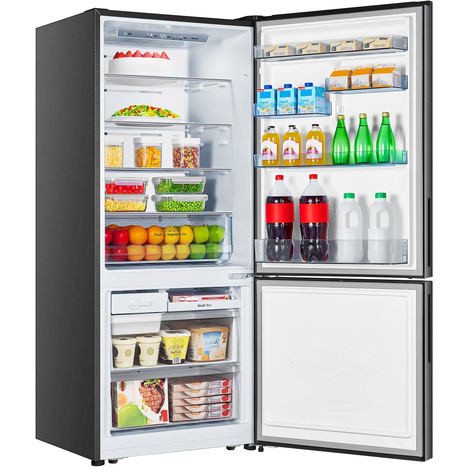 Hisense HRBM418E 417L PureFlat Ecovision Bottom Mount Refrigerator (Dark Stainless)、mySite、camillekostekn