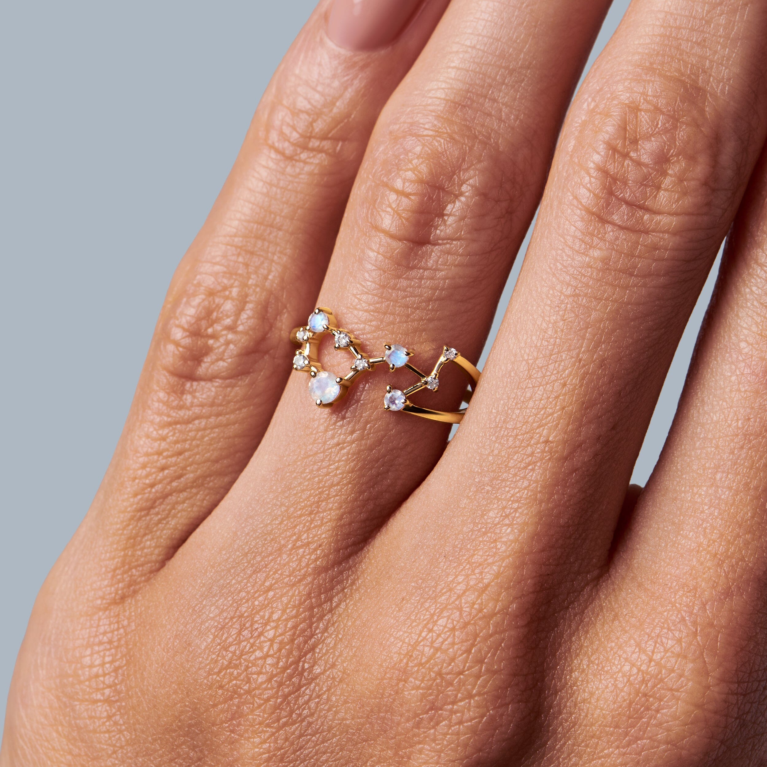 Moonstone Ring - Scorpio Zodiac Constellation、mySite、hinf8tx79