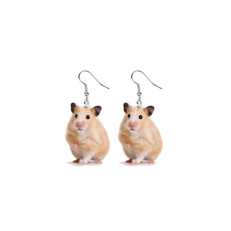 Animal Acrylic Earrings-Raccoon, Bunny, Turkey, Hedgehog, Hamster-MORE!、mySite、g9winljtr