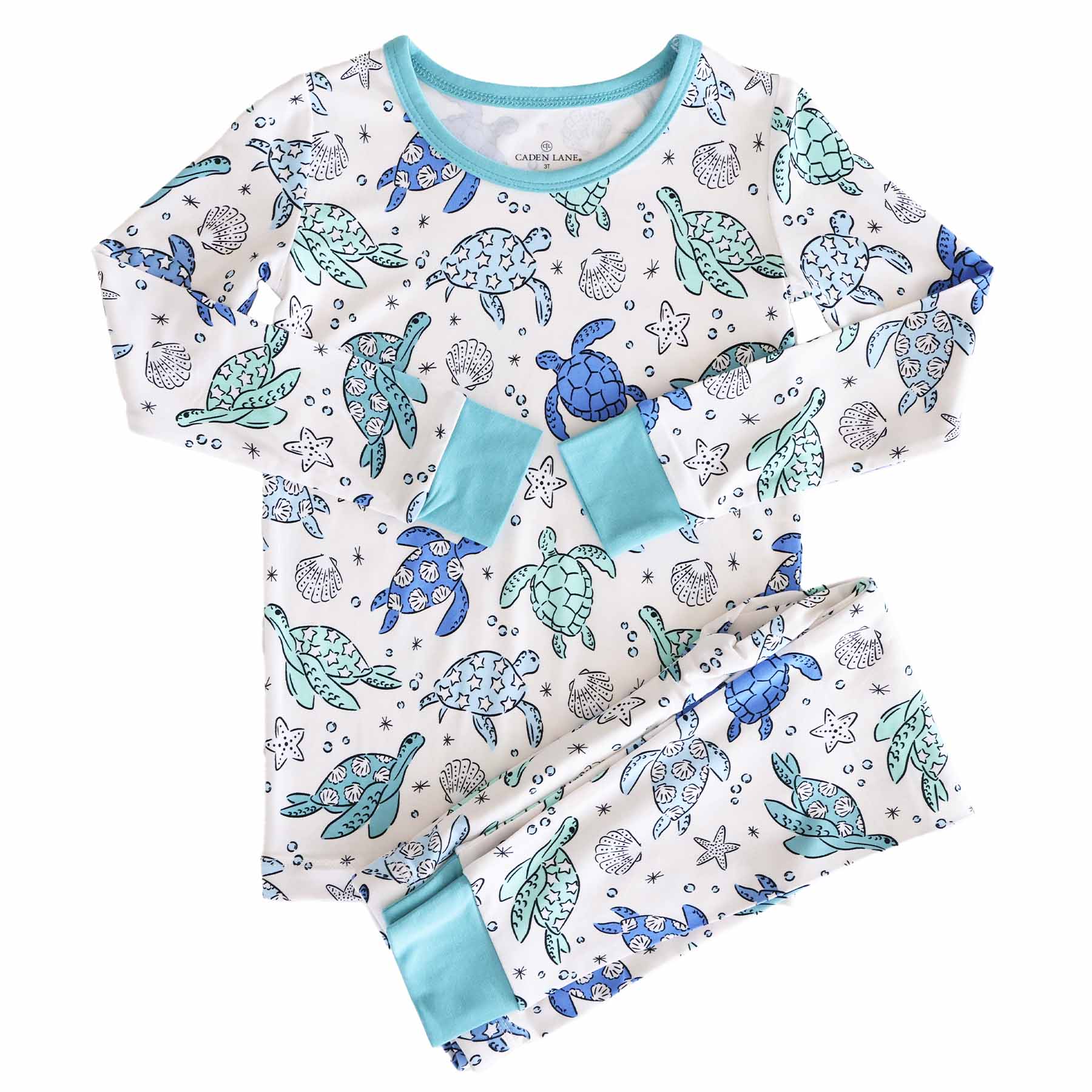 Sea Turtle Splash Two Piece Pajama Set、mySite、layawaytickets