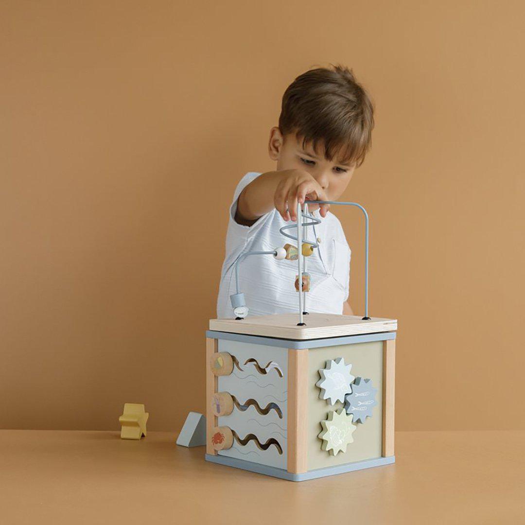  Little Dutch Wooden Activity Cube - Ocean Blue、mySite、merchandisen