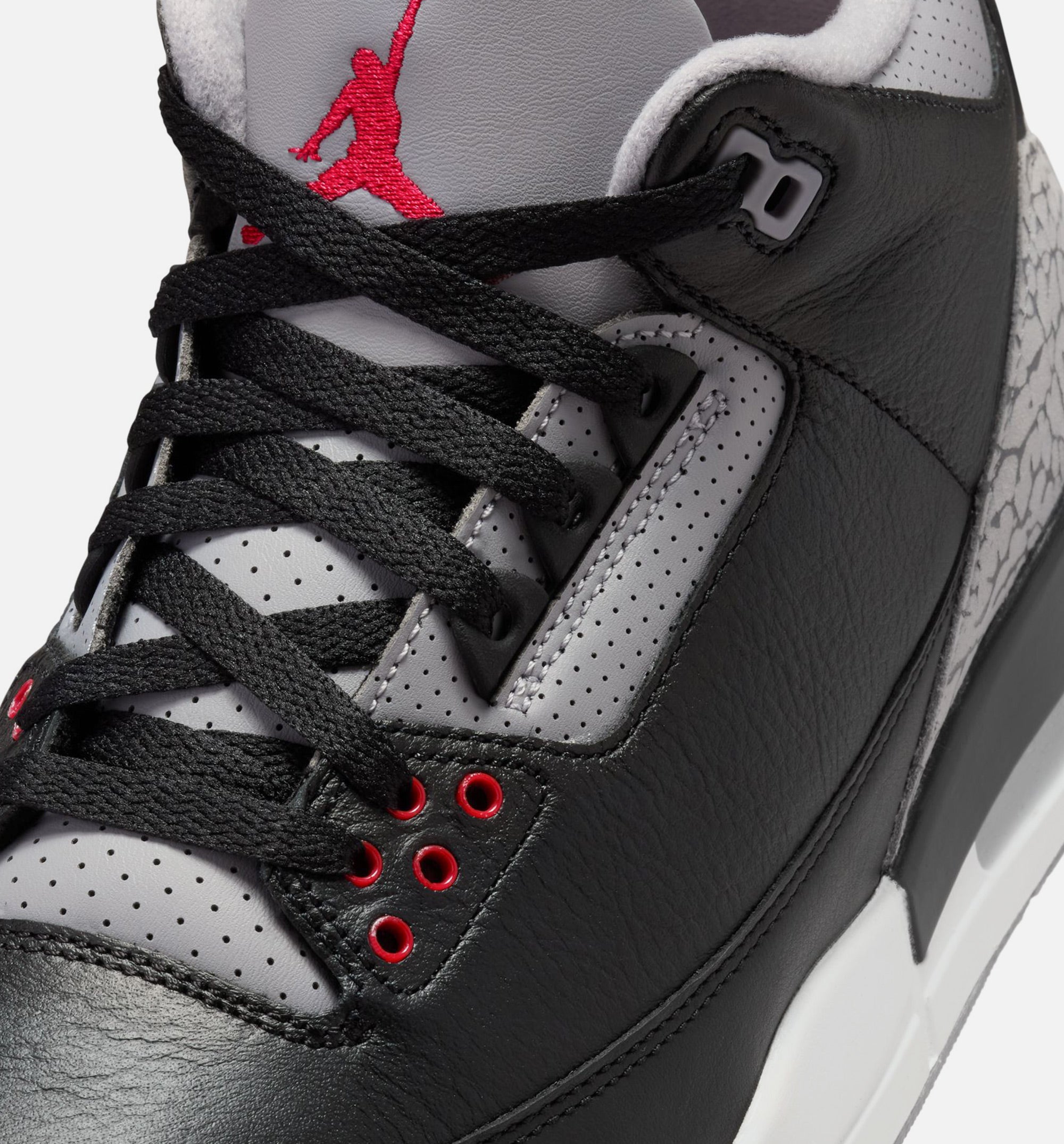 Air Jordan 3 Retro Black Cement Mens Lifestyle Shoe - Black/Fire Red/Cement Grey/Summit White、mySite、dreamappss