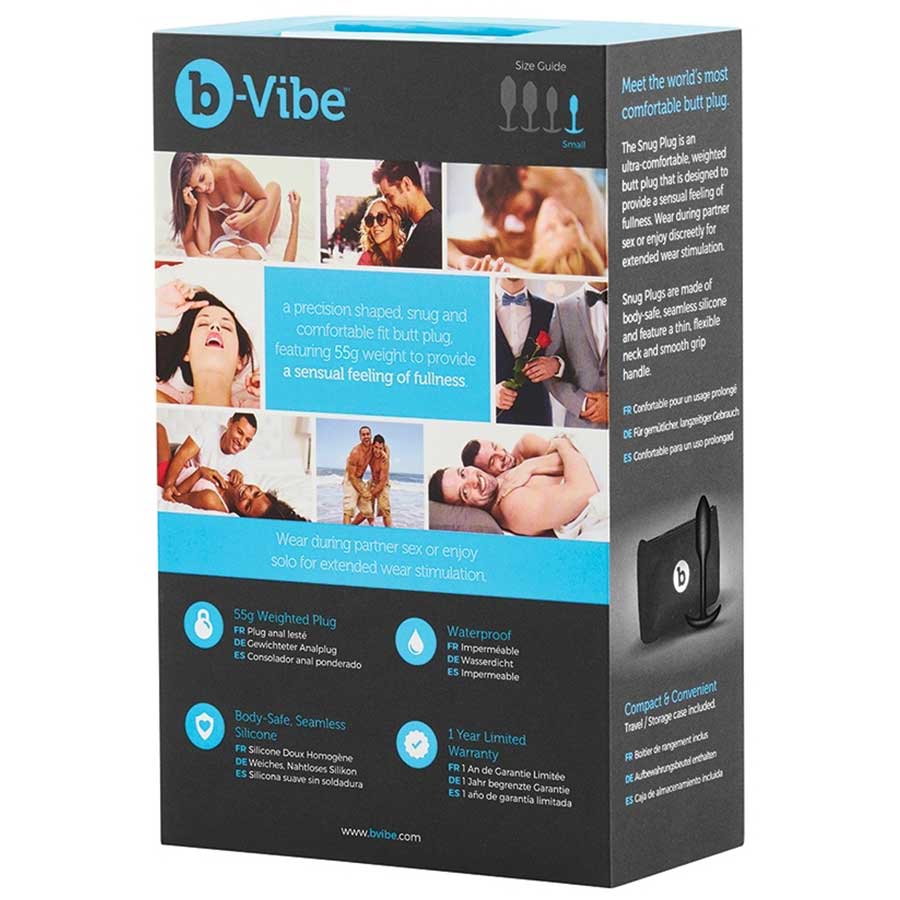 B-Vibe Snug Plug Silicone Weighted Black Butt Plug、mySite、bottomscart