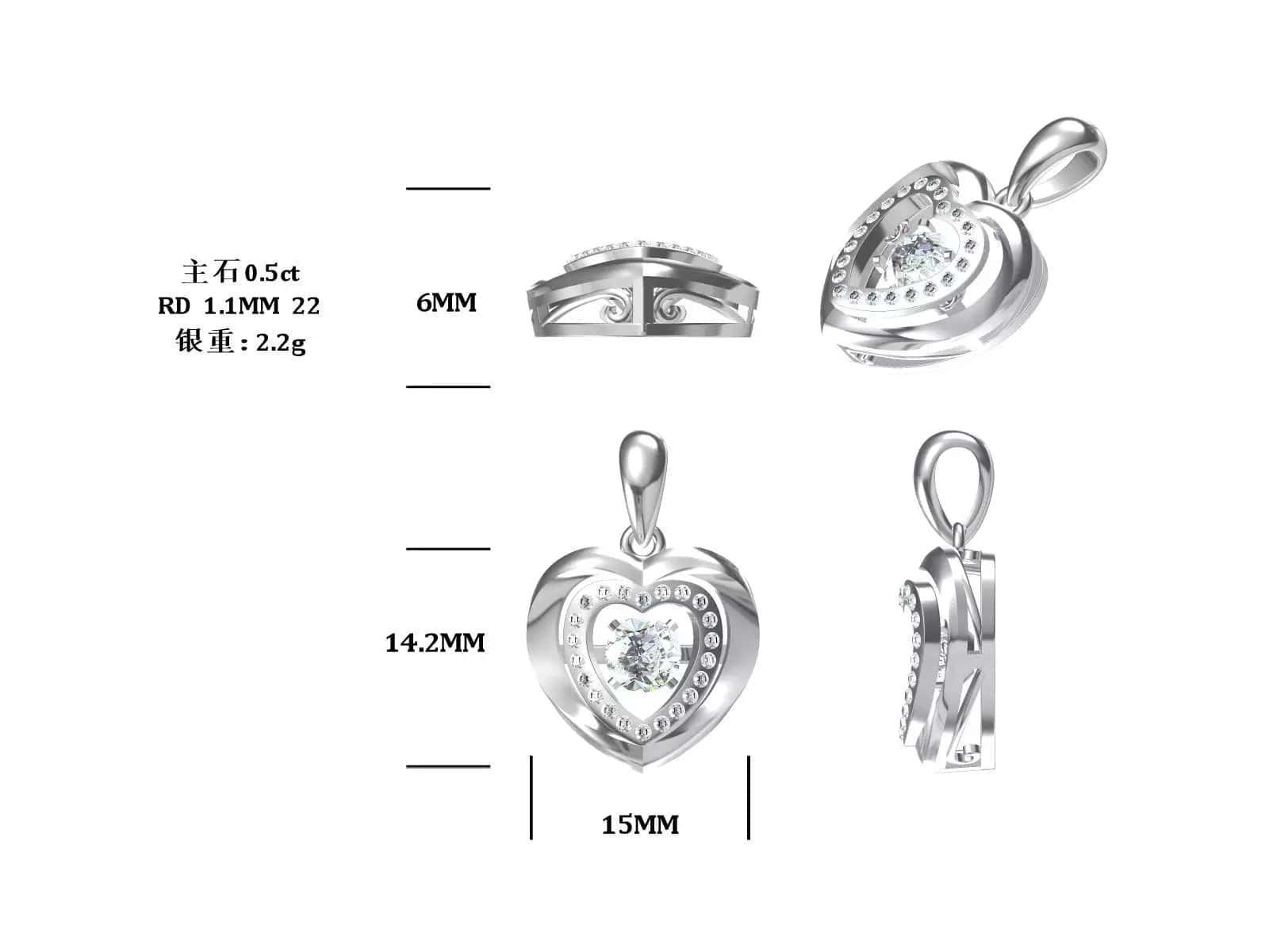 Heart or Star Twinkle Setting Moissanite Luxury Necklaces 925 Sterling Silver、mySite、g9winljtr