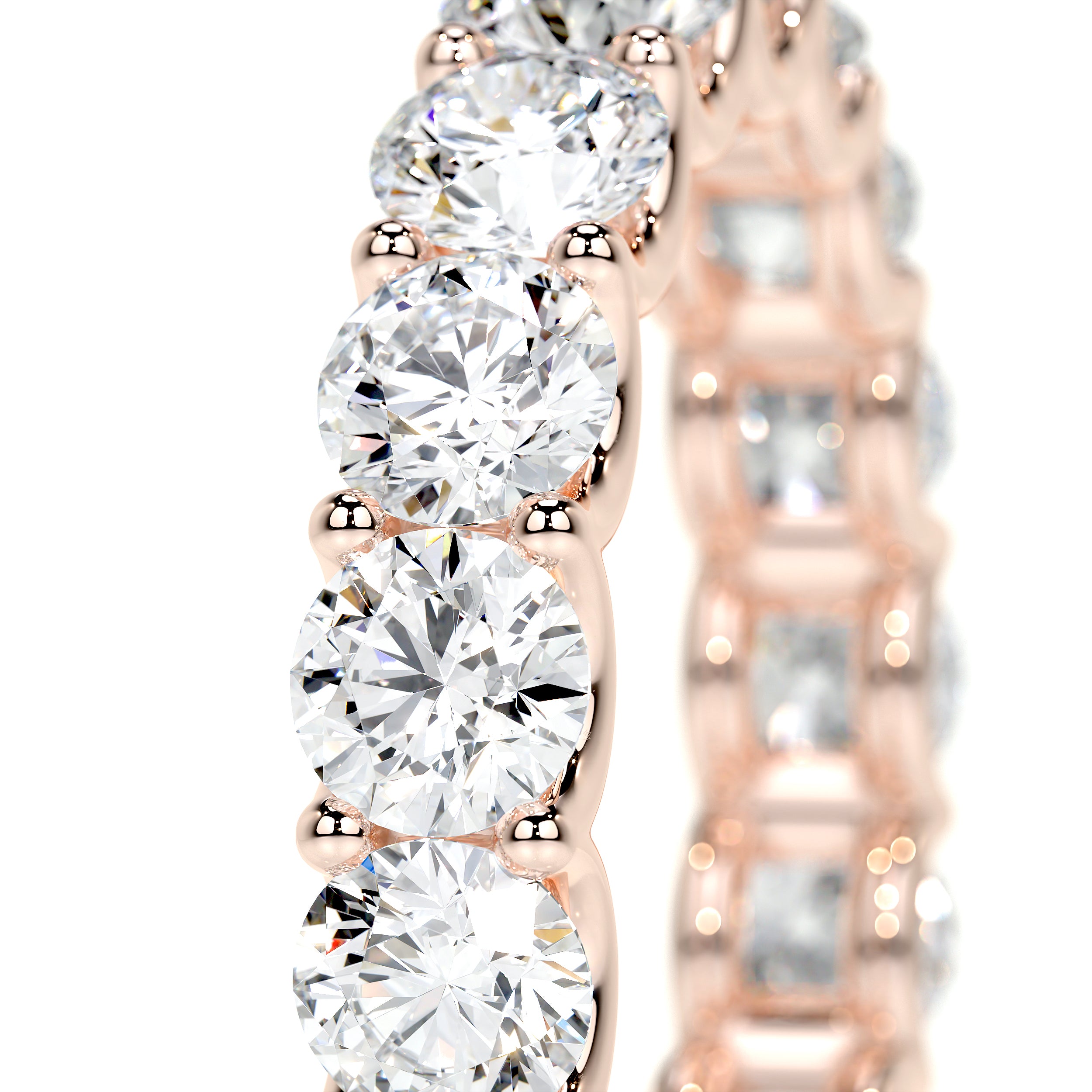 Trinity Lab Grown Eternity Wedding Ring -14K Rose Gold、mySite、hinf8tx79