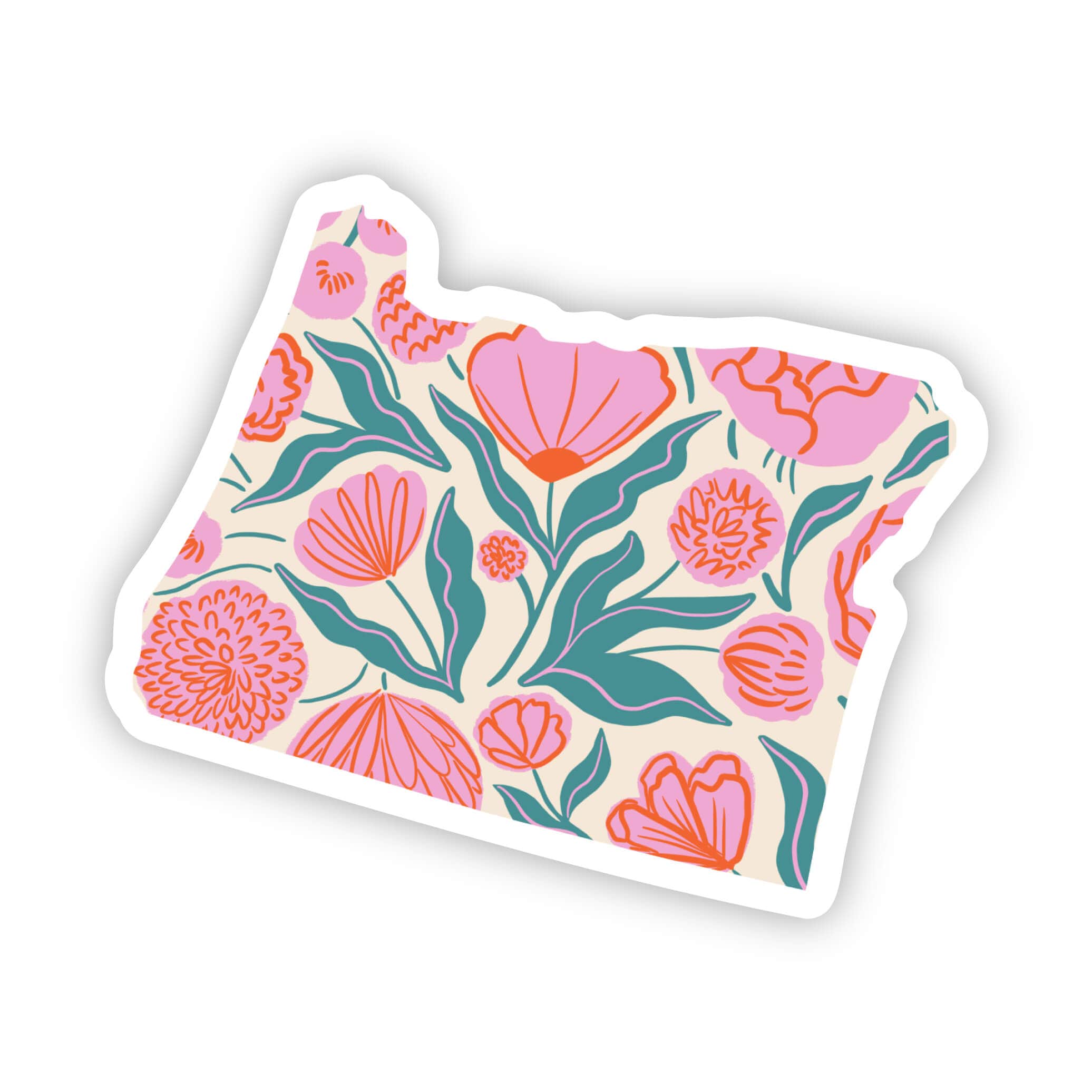  Oregon Sticker - Elegant Floral、mySite、ghnorth