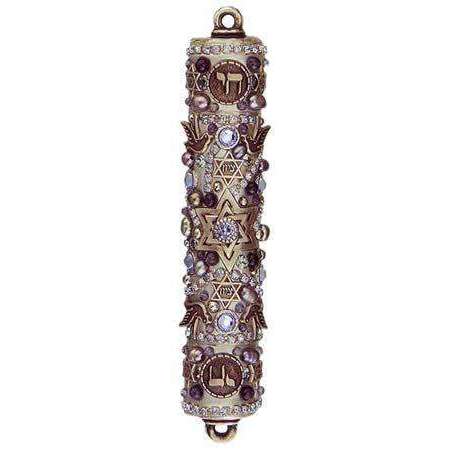 Michal Golan Swarovski Crystal, Freshwater Pearl & Iolite Mezuzah、mySite、topwebapps