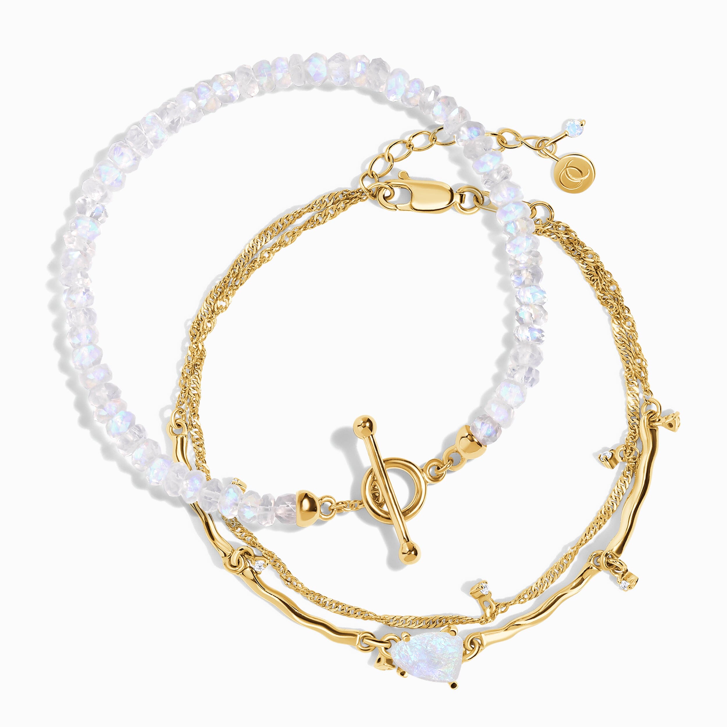Moonstone Bracelet Stack - Energy Flow + Free Gift Bag、mySite、hinf8tx79