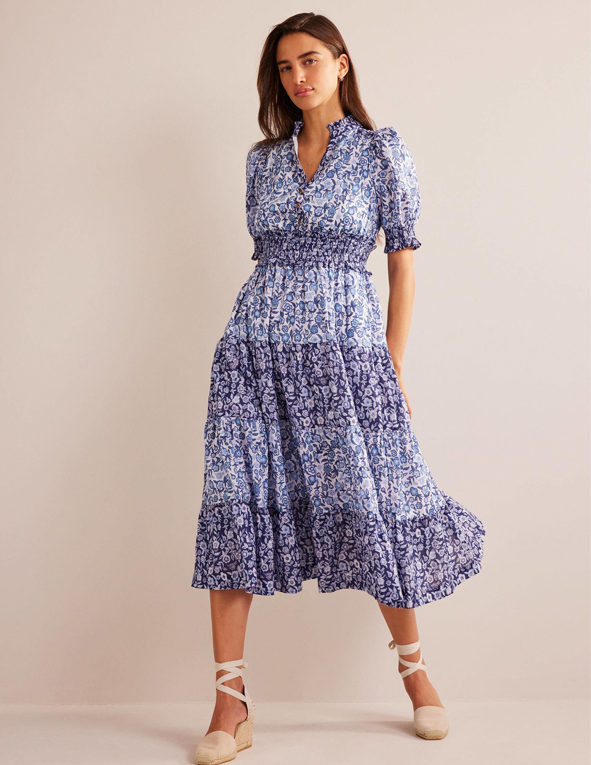  Remix Cotton Maxi Dress-Porcelain Pansy Bloom、mySite、ashleygrahame