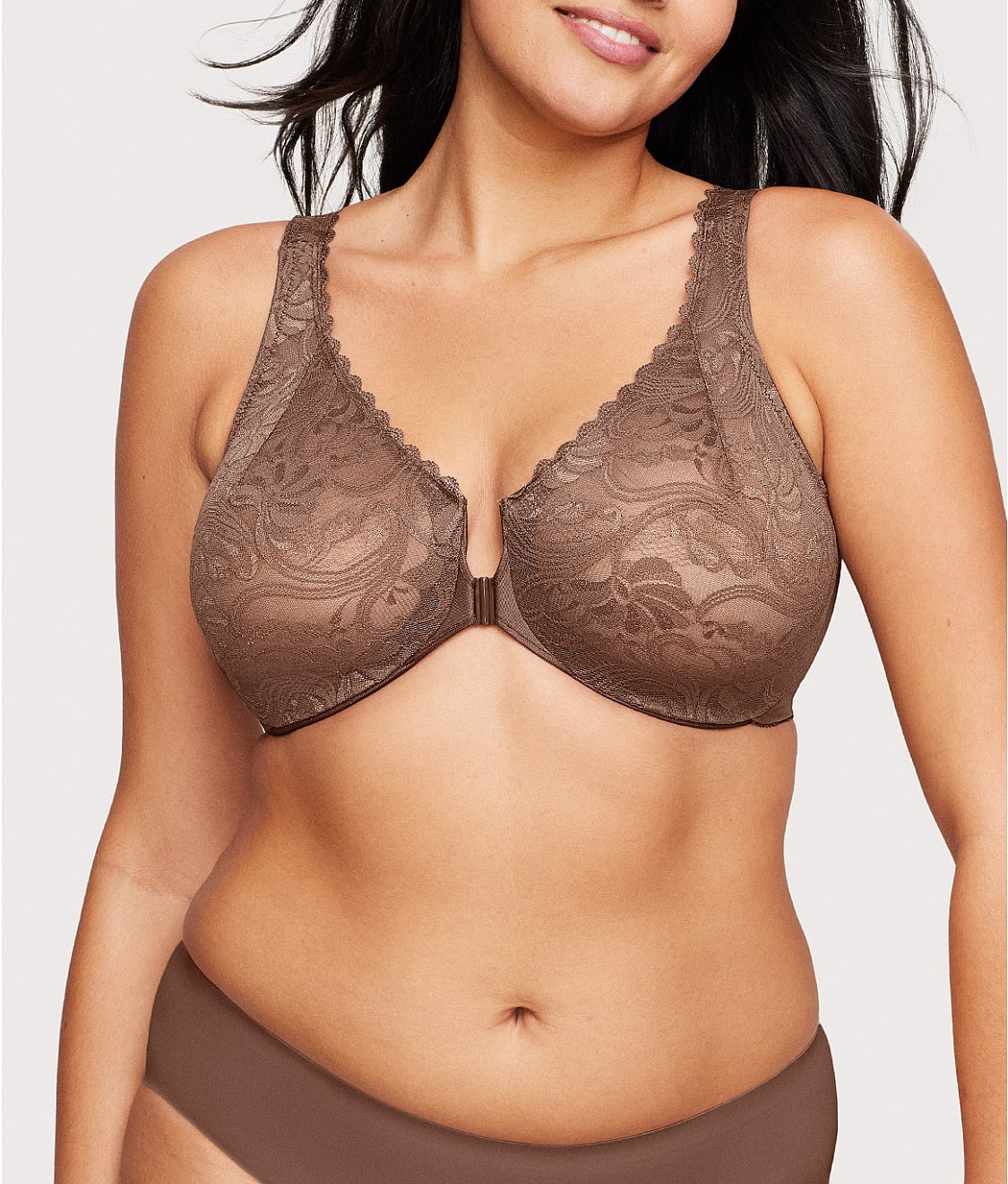 WonderWire Front-Close Stretch Lace Bra、mySite、bengalsvssteelers