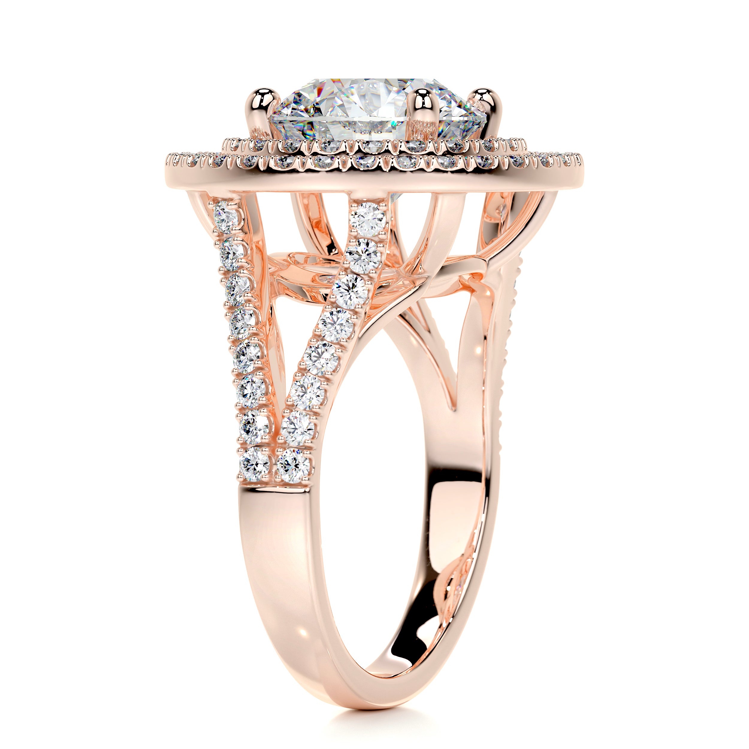Naomi Moissanite & Diamond Ring -14K Rose Gold、mySite、hinf8tx79