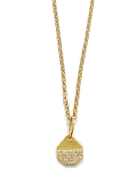 Erin Steele Jewelry Diamond Charm Necklace, Available in 2 colors、mySite、noshort