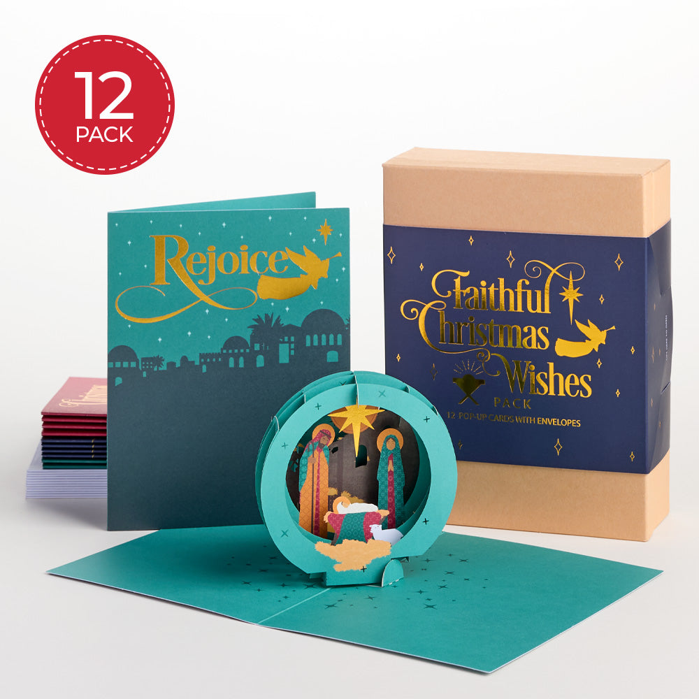 Faithful Christmas Wishes Box Set (Assorted 12-Pack): Paperpop® Card、mySite、solidvoid