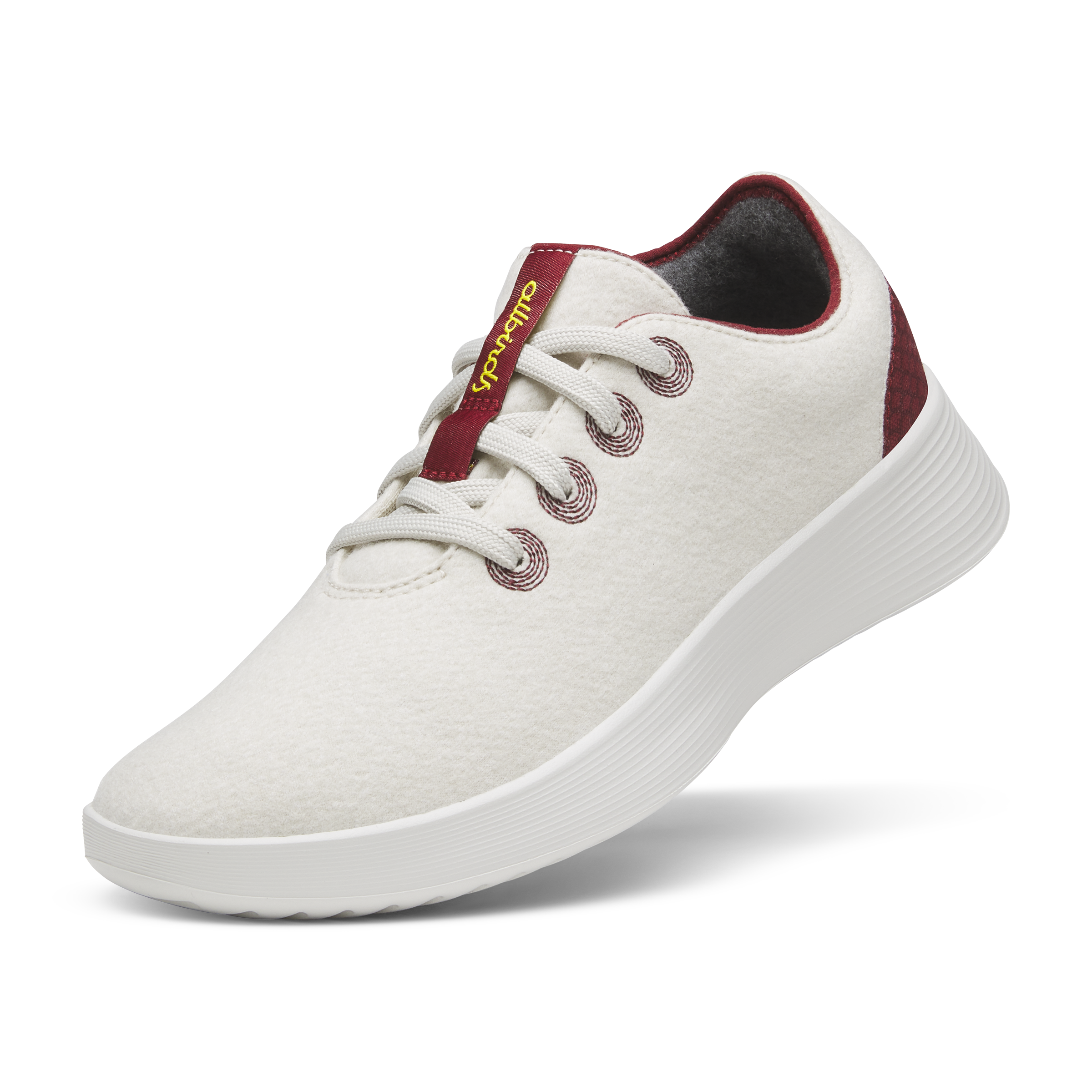  Men's Wool Runner Go - Weathered White/Thunder Red (Barely Grey Sole)、mySite、preschool7hills