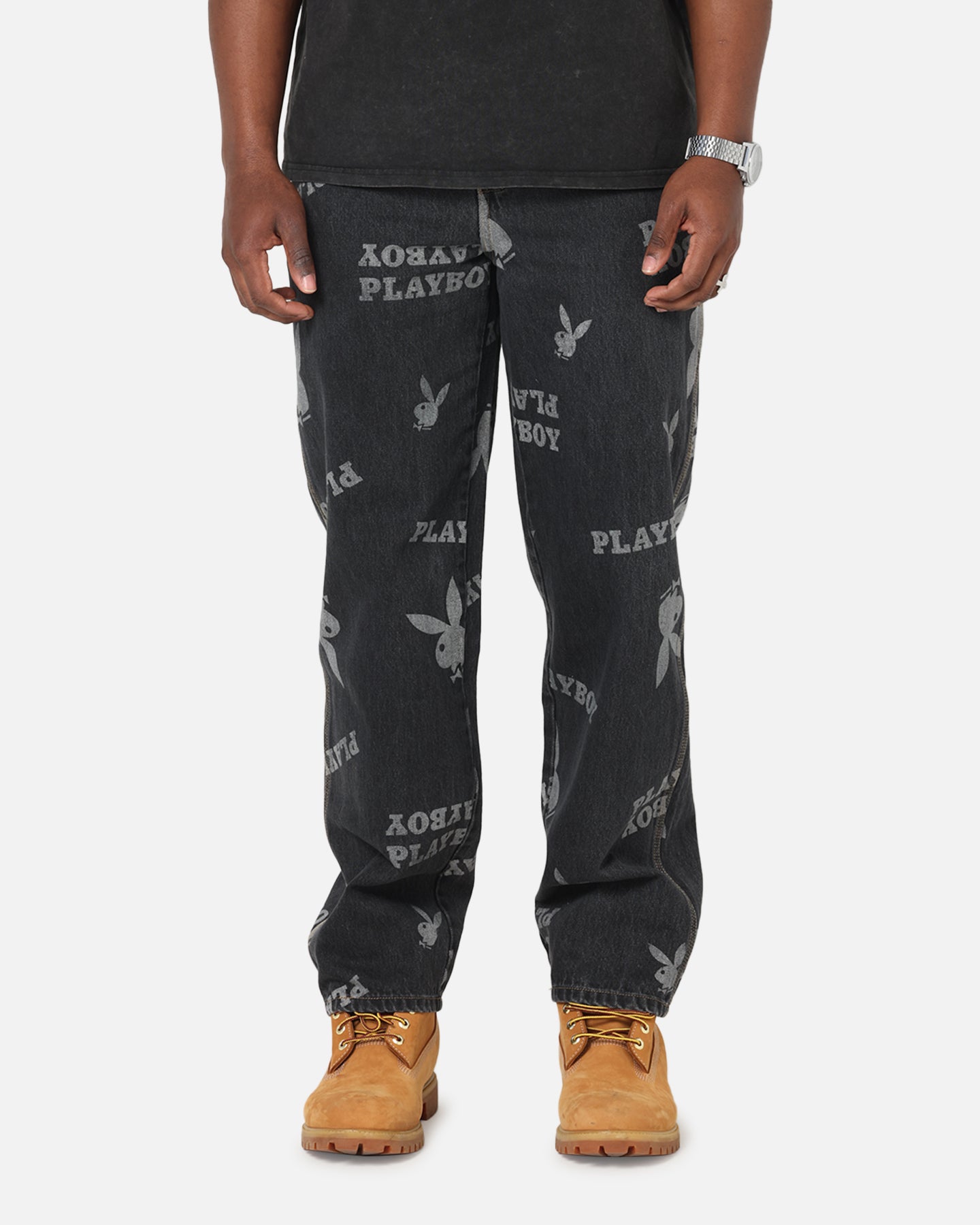 Playboy Mess Denim Jeans Washed Black、mySite、zt4zffjzw