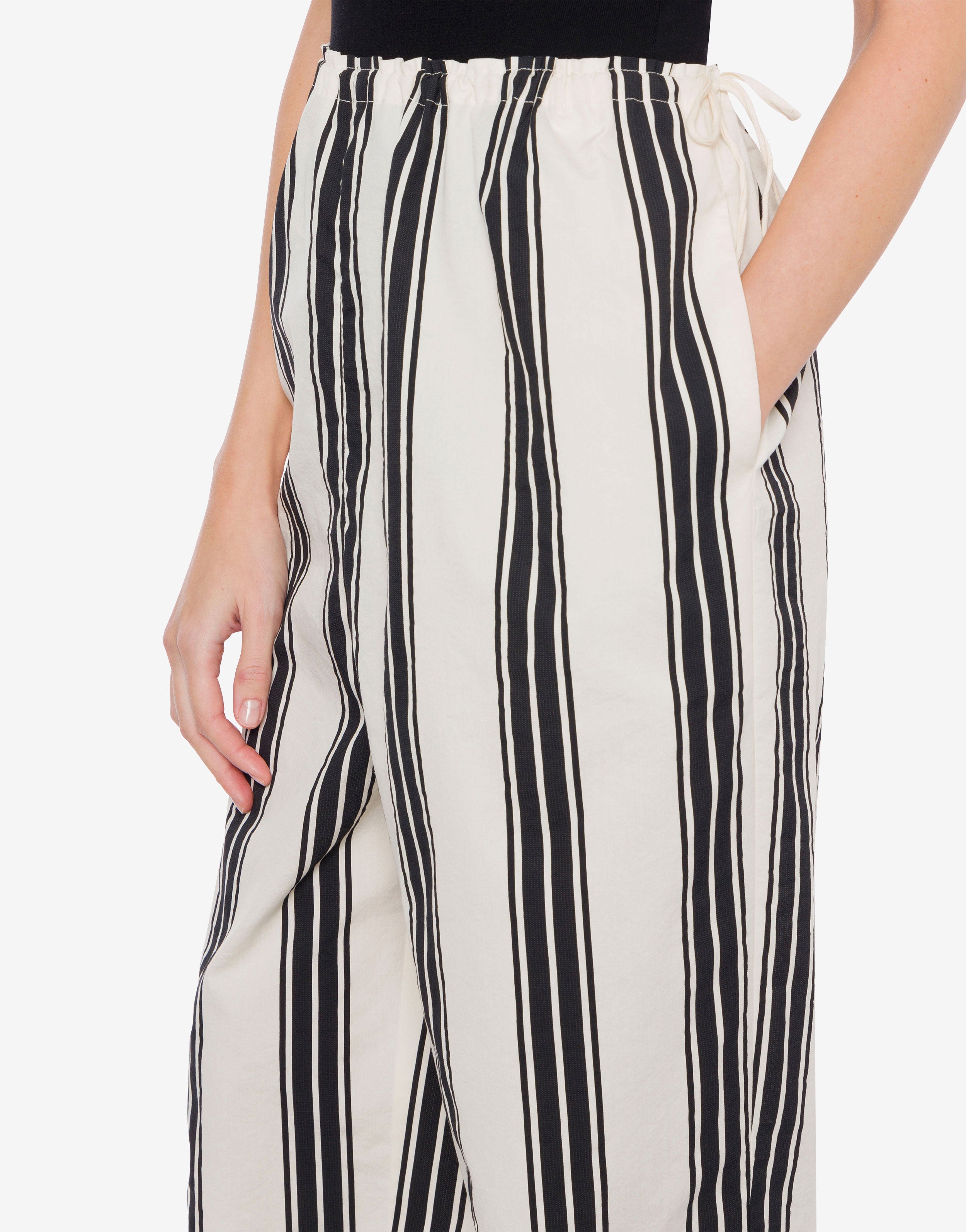 Pantalone in cotone nylon rigato、mySite、aoinhome