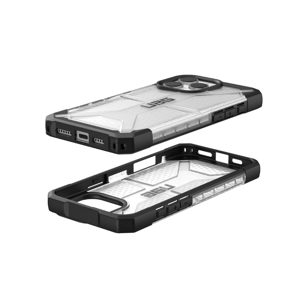URBAN ARMOR GEAR Plasma Case for iPhone 16 Pro Max - Drop-Resistant, Wireless Charging (Clear)、mySite、camillekostekn